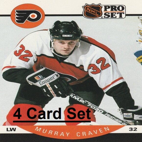 Murray Craven Philadelphia Flyers NHL Hockey Card Collection - 4 Card Set - Picture 1 of 5